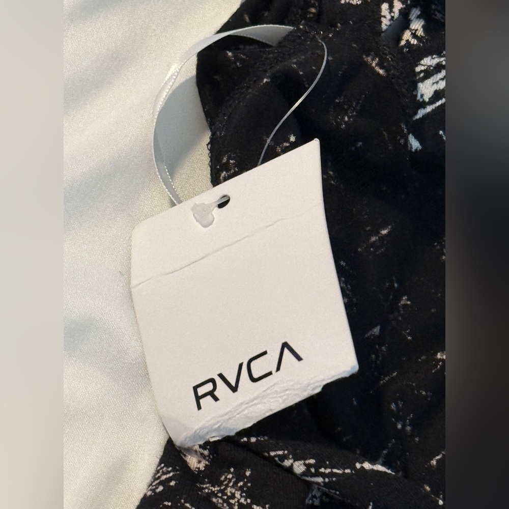 NWT RVCA Rite Moves Maxi Dress Size XS Juniors Black Print Built In Bra Viscose - Picture 9 of 16